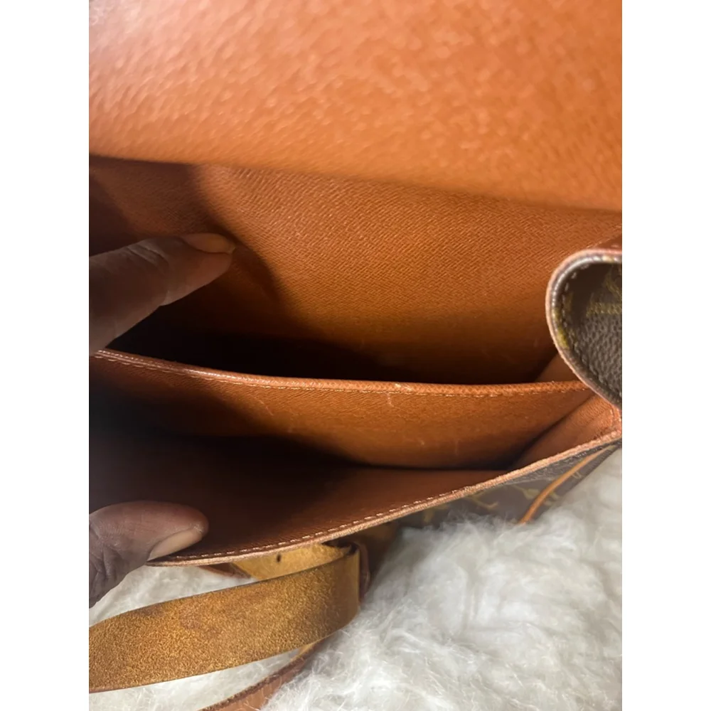 LOUIS VUITTON Cartouchiere GM Shoulder Bag Monogram Leather Brown France M51252